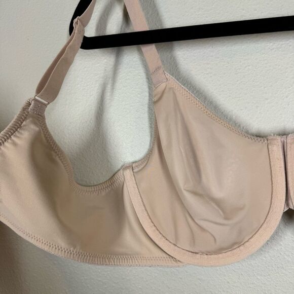 Wacoal Back Appeal Underwire Bra Neutral Cream Blush Pink Size 36D 855303 - Picture 4 of 7